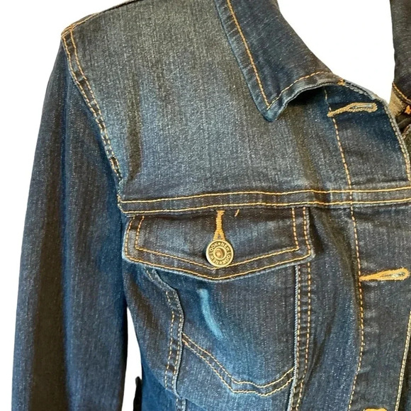 New Look Juniors' Plus Size Distressed Denim Jacket - Picture 4 of 8